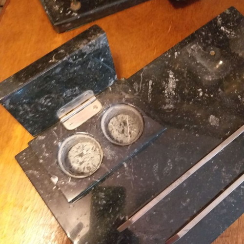 UNIQUE RARE 1950s MARBLE OFFICE SET!