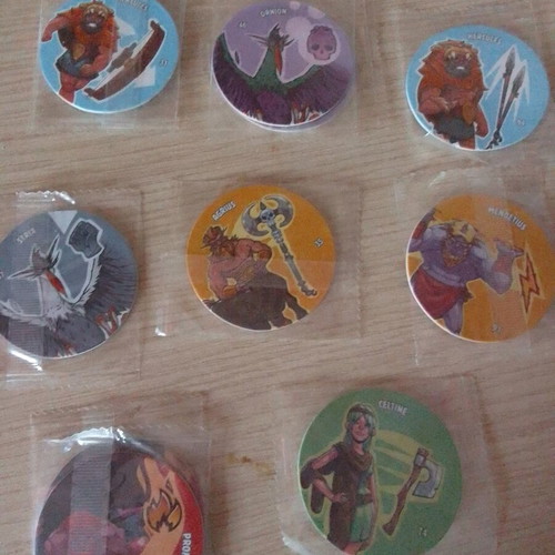 Chipicao caps with ancient gods, new, pack of 8