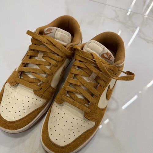 Nike Dunk Low used, size 40, beige and brown