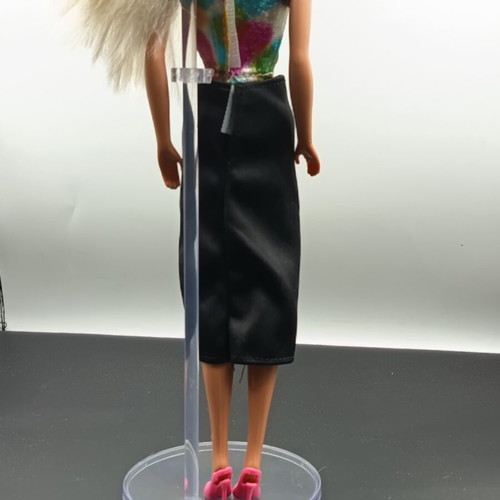 Clothes set for fashion doll: skirt, blouse, shoes