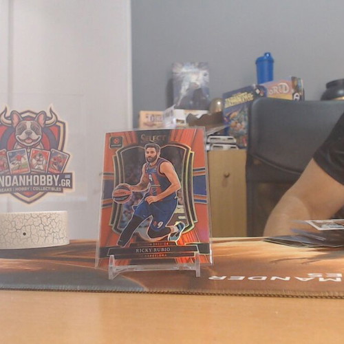 Ricky Rubio 2025-26 Panini Select EuroLeague Concourse Orange/Red Prizm Parallel Card near mint