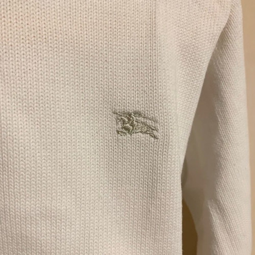 Burberry cotton pullover like new, white unisex