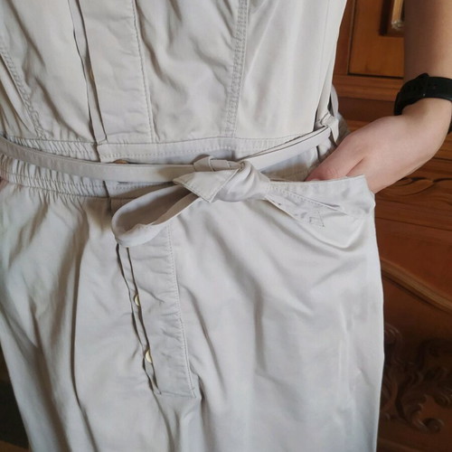 Sarah Lawrence dress used, summer gabardine gray, size XXL