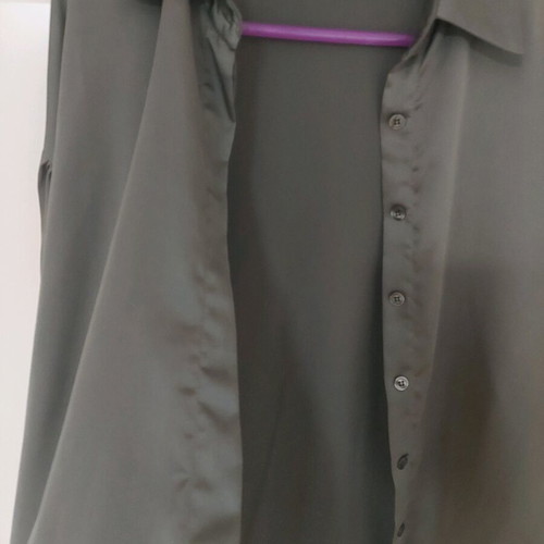 Ckontova khaki satin shirt like new