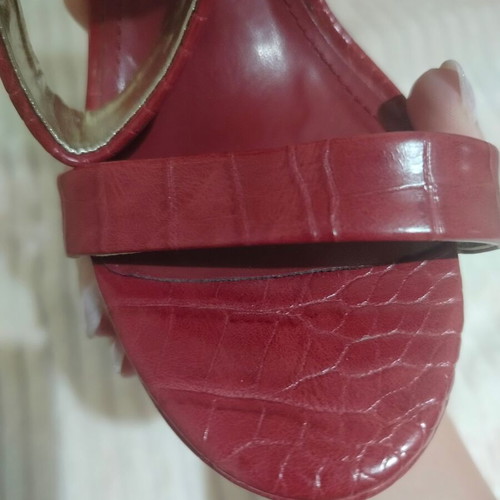 Shoesy red platform sandals, size 37