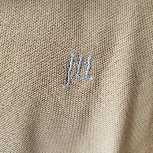 Jacques Hermes men's polo shirt, beige camel, XL