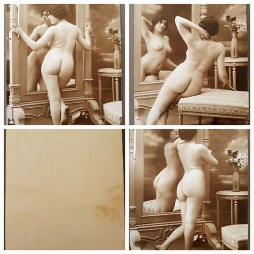 Belle Epoque 1910 photo set used, French erotic model Fernande