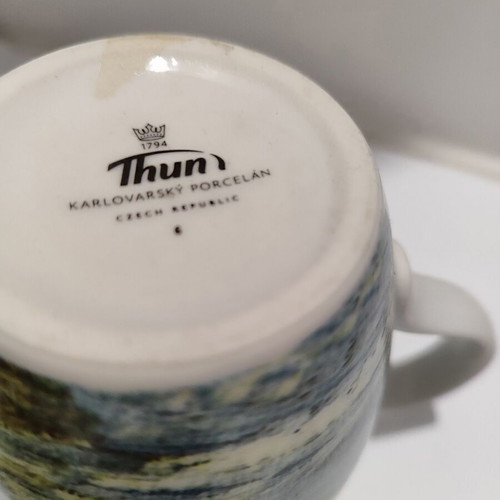 Thun porcelain mugs like new, set of 6