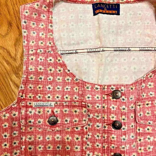 Women's Vintage Cropped Jeans Vest Lancetti & Company used, multicolor, size S