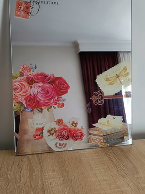 Mirror with designs, new, wall decor 40x30 cm