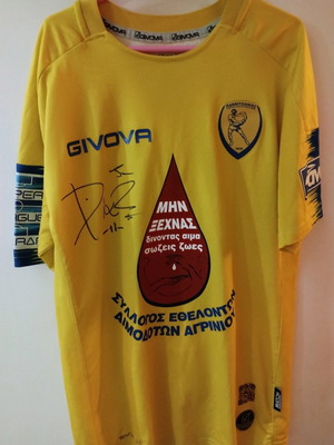 Φανέλα Παναιτωλικός match worn μεταχειρισμένη υπογεγραμμένη από Diaz
