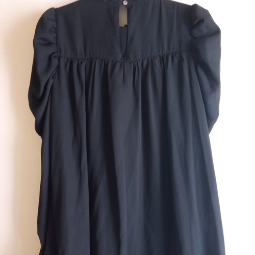Black mini dress new with ballon sleeves and high neck