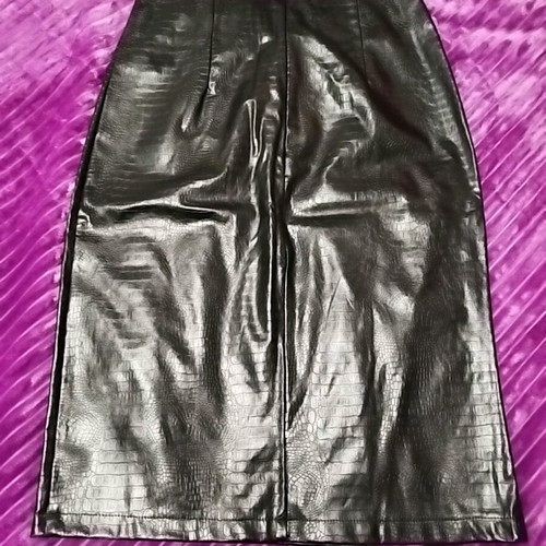 Vinyl skirt Pink Woman new, size Medium, black