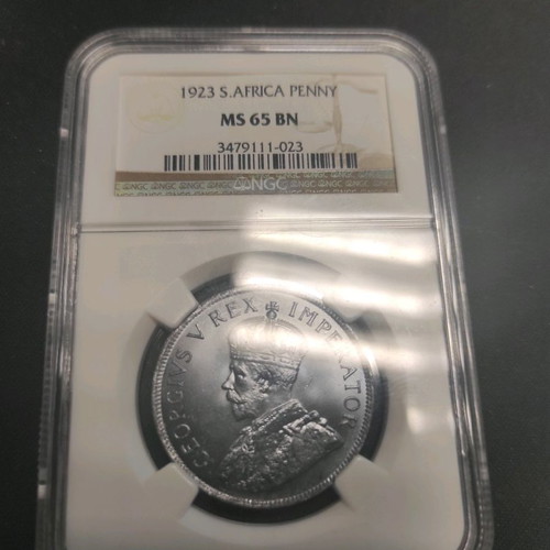 1923 S.Africa Penny MS65 coin new