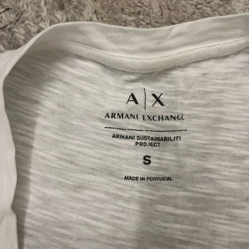 Armani Exchange women's T-shirt used, size S, black and white