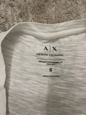 Armani Exchange women's T-shirt used, size S, black and white