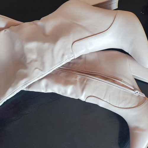 Tulipano beige faux leather boots like new, size 38