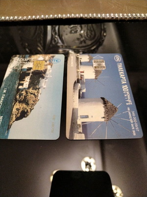 Phone cards used, slightly scratched