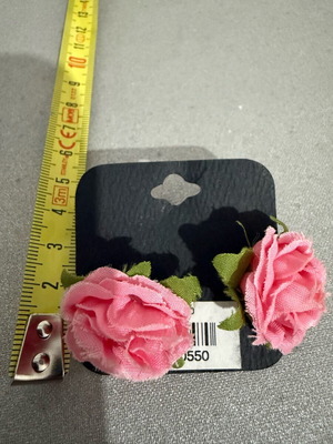 Flower earrings new, pink