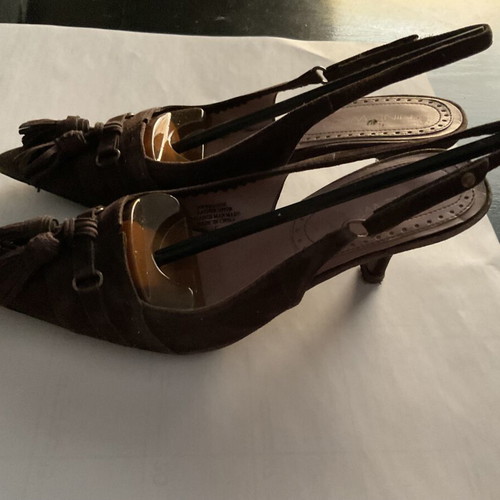 Nine West brown suede pointed pumps size 36 like new