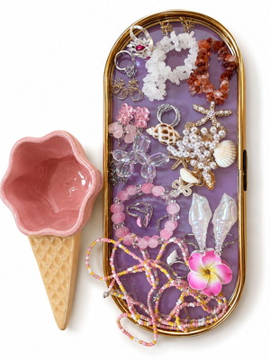 Jewelry vase, pink, summer style