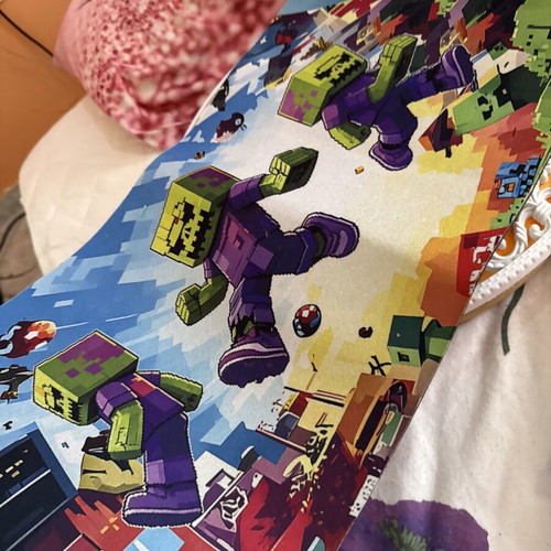 Minecraft Gaming Mousepad with Colorful Pixel Art Design