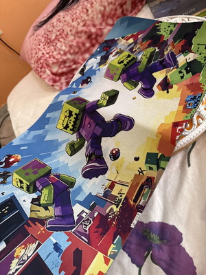 Minecraft Gaming Mousepad with Colorful Pixel Art Design