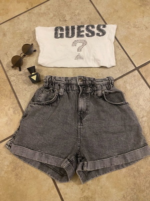 Τζιν σορτσάκι σταχτί μεταχειρισμένο Bershka μέγεθος S