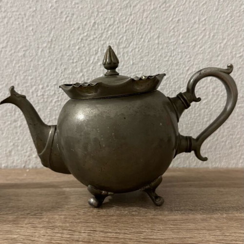 J.A. Daalder teapot used, silver-plated, antique