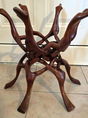Wooden carved vintage base in like-new condition
