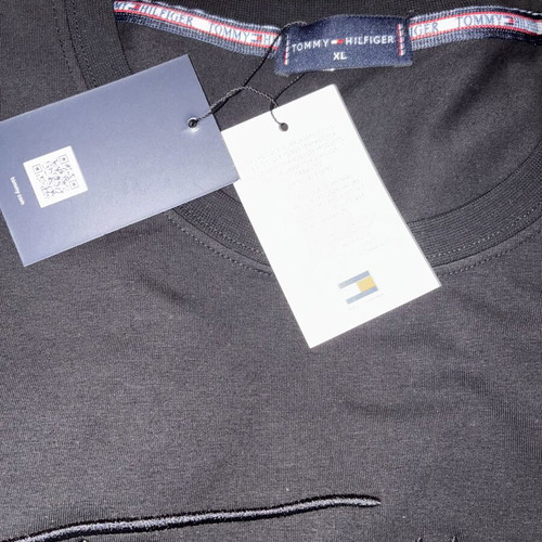 Tommy Hilfiger men's T-shirt black embroidered XL new with tags