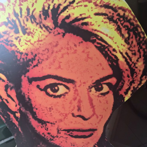 Vintage Handmade Cardboard Cutout Melina Mercouri Pop Art Stencil Style used