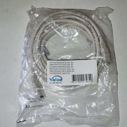 Network cable grey 5m new