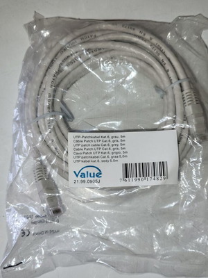 Network cable grey 5m new