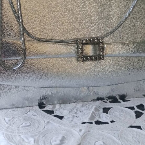 Vintage handbag with chain silver used from 1975