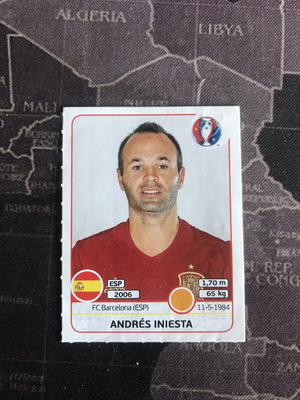 Αυτοκόλλητο Andres Iniesta Euro 2016 σαν καινούργιο