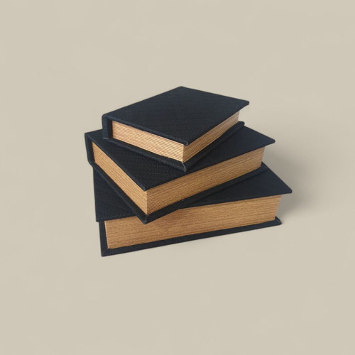 Wooden book set of 3 new, dimensions 23x7x29 cm