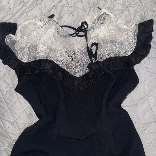 Sandro dress black and white, size S
