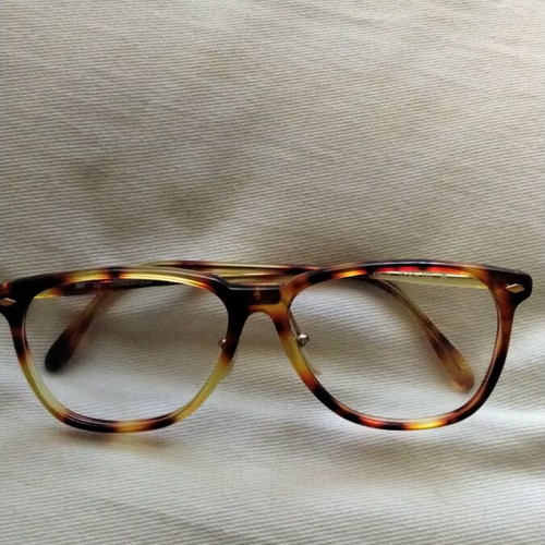 Vintage tortoiseshell square eyeglass frame like new, Italian