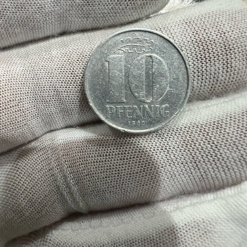Retro 10 Pfennig Coin 1968 used, GDR