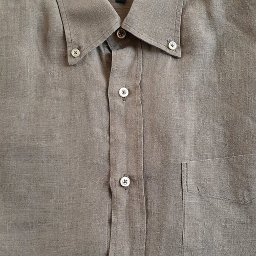 Oxford Company men's long-sleeve linen shirt size L like new