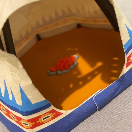 Playmobil Indian family set used with missing parts
