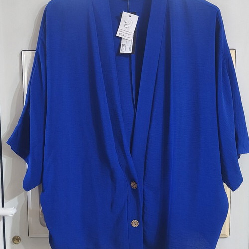 Kimono bolero blue royal one size oversized M-XXXL new