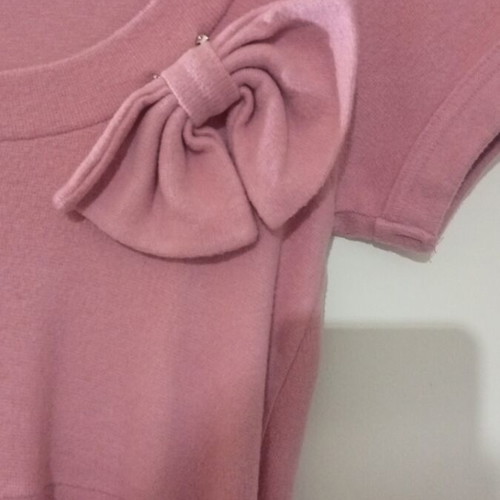 Johnny jo pink dress with hood like new, wool fabric