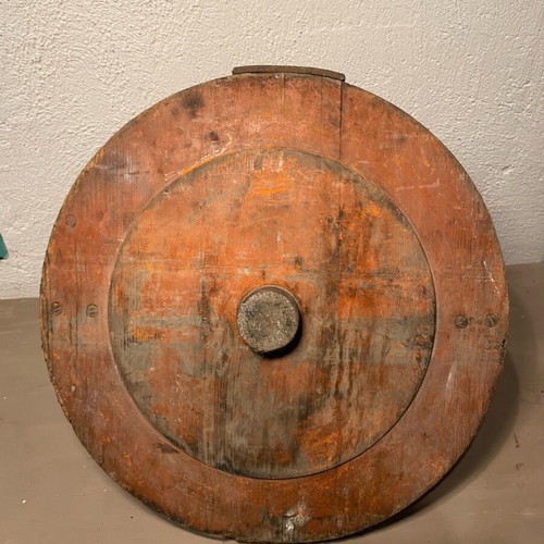 Wooden old press tool used, handmade folklore item