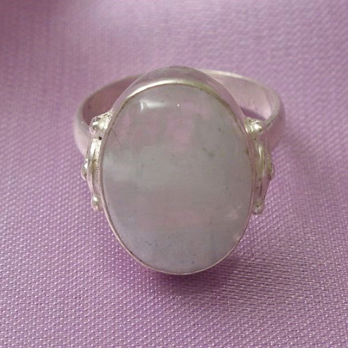 White Opal ring in 925 silver new