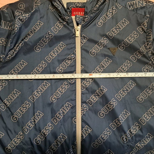 Guess jacket used, kids size 16 or men's S, blue, waterproof