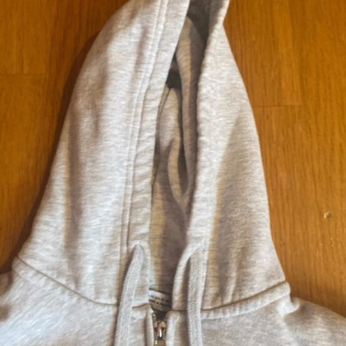 Bershka Melbourne cropped hoodie, grey, XS
