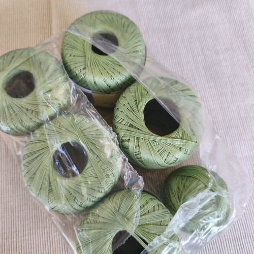 YarnArt Violet yarn set new, 6 pieces, mint color, 100% cotton