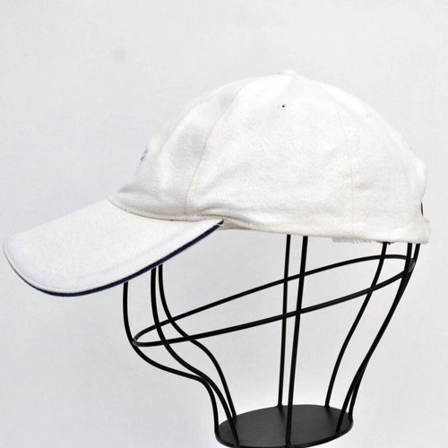 No Fear Vintage White Baseball Cap with Embroidered Logo and Eyes Y2K